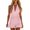 Pink, variant on Womens Deep V Neck Halter Jumpsuit,Tie Backless Flowy Romper,Plunge Concert Mini Outfit,Pink Women's S-XXL