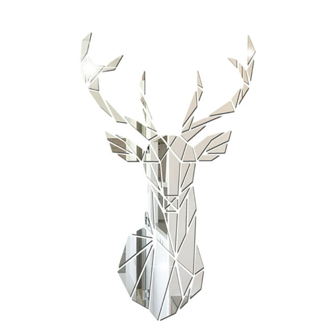 mmirethe Acrylic 3D Mirror Wall Stickers For Decorative Touch Multifunctional silver XL 3Set
