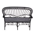 thumbnail image 2 of Silla Doble Sofá Metal Miniatura Sunnimix 1:12 Banco Salón Muebles Negro, 2 of 7