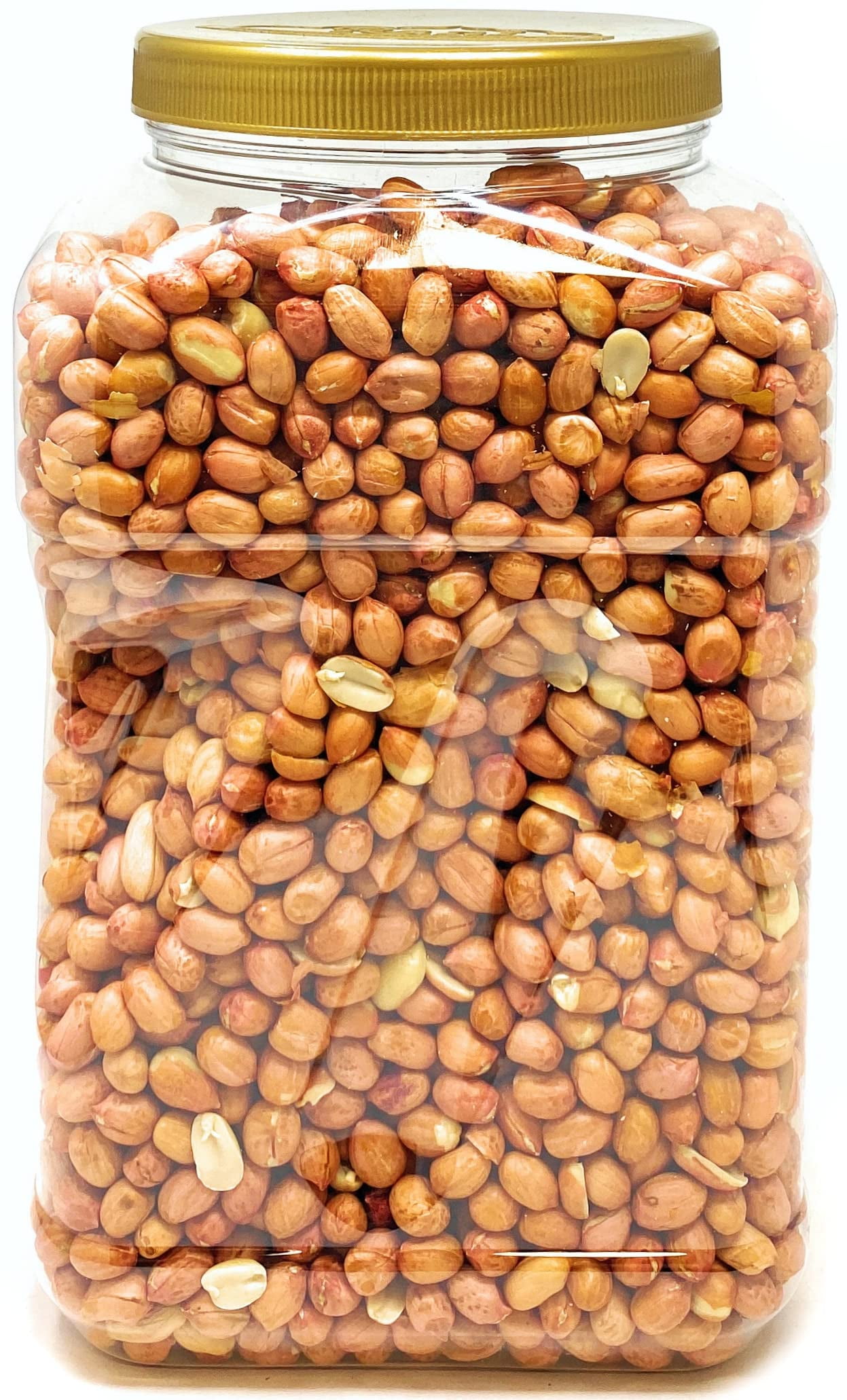 Rani Peanuts, Raw Whole With Skin (uncooked, unsalted) 6lbs (96oz) 2.72kg Bulk PET Jar ~ All Natural | Vegan | Gluten Friendly  ~ Spanish Grade Groundnut / Red-skin