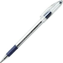 Pentel R.S.V.P. Ballpoint Stick Pens Fine Pen Point - 0.7 mm Pen Point Size - Refillable - Blue - Clear Barrel