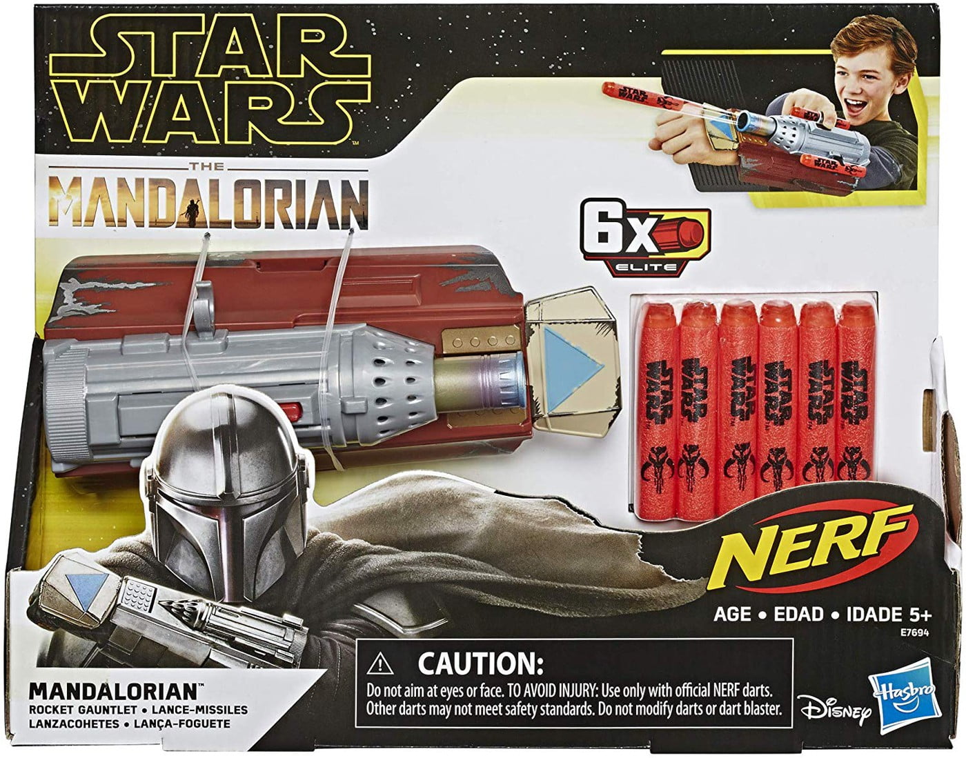 Star Wars Nerf Mandalorian Rocket Gauntlet Blaster - Walmart.com ...