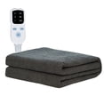 thumbnail image 2 of Gray Electric Blanket, Heated Blanket Throw Massage Bed Warmer Heating with Heat Settings Timer Fast Heating Blanket Auto Shutoff Overheat, 2 of 9