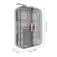 thumbnail image 3 of Guyelim Wall Mounting Jewelry Organizer Multi-grids Earring Necklace Bracelet Holder Clear Jewelry Case, 3 of 10