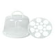 thumbnail image 1 of Porta tartas con asa, multiusos, para guardar tartas, huevos y cupcakes. 8 pulgadas con rejilla, 1 of 9