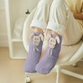 thumbnail image 3 of Oksale Non Slip Fuzzy Socks for Women Thermal Warm Winter Socks Cute Trendy Socks for Christmas Gifts Purple Free Size, 3 of 6