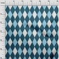 thumbnail image 3 of oneOone Cotton Poplin Teal Blue Fabric Argyle Quilting Supplies Print Sewing Fabric By The Yard 42 Inch Wide, 3 of 4