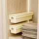 thumbnail image 5 of Underwear Socks Organizer Wall Mounted Storage Rack | Plastic Three-Compartment Hanging Holder | Space-Saving Vertical Design | White/Beige | 34.5x9.5x9cm | Durable Closet Organizer, 5 of 6