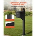 thumbnail image 4 of KFFKFF Powder-Coated Black Finish Mailbox Post In-Ground Mounting Stand, Aluminum, Durable Metal Post Sleeve Kit, 56 x 4 x 4 Inches, 4 of 9