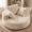 Beige, variant on TopComfy Oversized Round Chaise Lounge Chair 55 Inch Indoor Floor Sofa, Corduroy Upholstered Single Cloud Deep Seat Lounge for Living Room, Bedroom, or Apartment, Beige