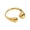 Gold, variant on Chunky Rings for Women Open Twist Stackable Adjustable Statement Teardrop Ring Stainless Steel Minimalist Band Jewelry Silver