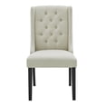 thumbnail image 2 of Alexent 6.8" Fabric Dining Chairs with Rubber Wood Legs in Beige (Set of 2), 2 of 8