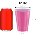 thumbnail image 6 of DecorRack Party Cups 12 fl oz Reusable Disposable Cups (Pink, 120), 6 of 6