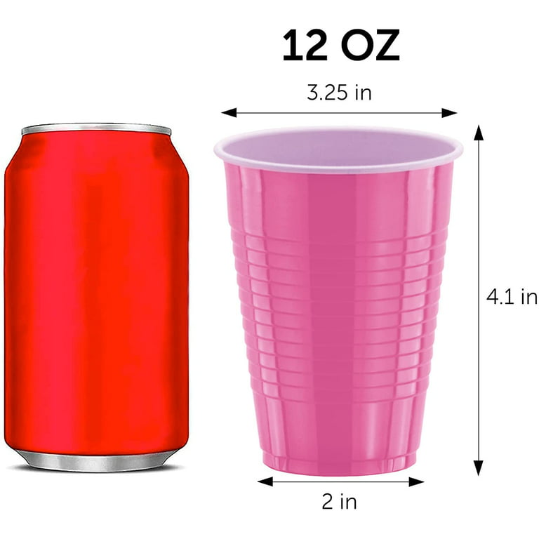 TashiBox 12 oz disposable plastic party cups Red, Poland