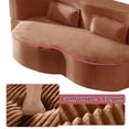 thumbnail image 5 of 78" 2 in 1 Convertible Sofa Bed, Folding Loveseat Couch with 2 Pillows, Twin Size Futon Couch, Orange - Plush Corduroy, 5 of 7