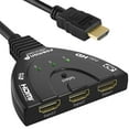 thumbnail image 1 of Fosmon 3-Port 4K HDMI Switch, 3x1 Switcher Support Ultra HD, HDCP, 4K HDMI Splitter Hub Compatible with Apple TV 4K PS5 Xbox Roku Fire TV Stick HDTV Chromecast, 1 of 8