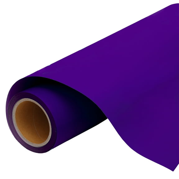 Threadart Purple 20" Wide Heat Transfer Vinyl Film HTV | Solid Color | Custom Cut Roll 20" Wide By The Yard | Compatible with Cricut Explore and Maker, Silhouette Cameo, & Large Format Cutters