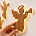 thumbnail image 4 of 12 Pieces Angel Shape Wood Backlit Wall Lights Christmas Indoor Wall Decor to Create Soft Holiday Atmosphere, 4 of 7