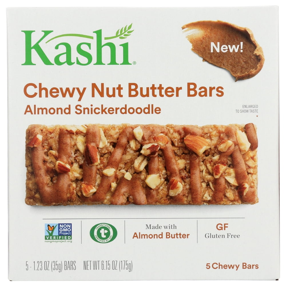 Kashi Chewy Nut Butter Bars, Almond Snickerdoodle, 5/1.23 Oz Walmart