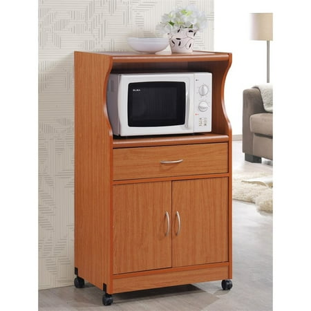 hodedah microwave cherry cart walmart