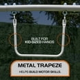 thumbnail image 6 of The Swing Company Yonkers Metal Swing Set with Glide Ride Trapeze Bar and 5' Slide, 6 of 12