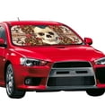 thumbnail image 3 of ZNDUO Car Windshield Sun Shade, Cupid Heart Arrow Floral Skull Pattern Windshield Sun Shade UV Rays and Heat Sun Visor Protector Foldable Windshield Sun Shade, Medium Size, 3 of 8