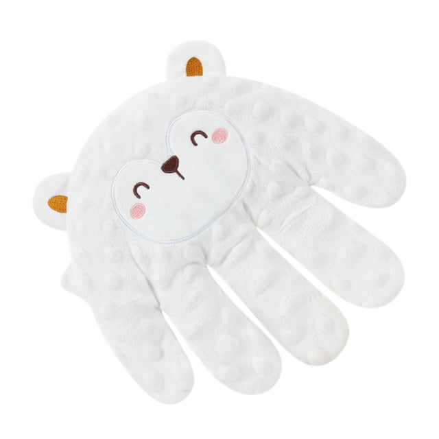 Alivio eléctrico para bebés con palmaditas, control remoto, adorable dispositivo calmante, suave almohada de mano, diseño de palmas suaves, ayuda para dormir siestas y por la noche.