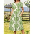 thumbnail image 3 of Vestido Zeagoo midi largo para mujer, casual, floral, de verano, 3 of 6