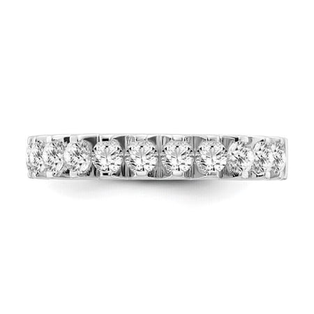 14K White Gold Plated Silver 1.00Ct Round Cut VVS1/D Moissanite Women Half Eternity Band