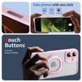 thumbnail image 3 of Allytechgroup for iPhone 16 Case with Ring Holder Stand, Support Wireless Charging Slim Hard PC Soft TPU Anti Yellowing Shockproof Magnetic Back Cover Bumper for iPhone 16, Pink, 3 of 8