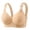 Beige, variant on Women's Casual Adjustable Breathable Wire-Free Gathering Bra Underwear - Soft Nylon, BC Cup, All-Season Wear