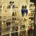 thumbnail image 4 of Folding Earring Stand Large Capacity Necklace Holder Keep Neat Bracelet Display Rack Space Saving Jewelry Organizer Studs for Dressing Table Store Window Grid, 4 of 8