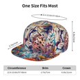 thumbnail image 4 of Zufioo Vibrant Leopard In Flowers Print Flat Brim Baseball Cap, Sun Protection, Sweat Absorption, Adjustable Sports Cap, Suitable for Men and Women in All Seasons, 4 of 7