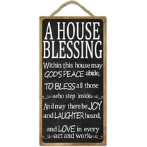 Wall Hanging Decorative Wood Sign A House Blessing Rectangle Wall Decor Art Hanging Wood Plaque with Inspiring Quotes