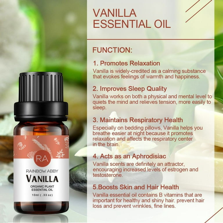 BURIBURI Vanilla Essential Oil, 100% Pure, Undiluted, Natural Aromatherapy  Vanilla Oil Essential Oil for Diffuser, Massage (Vanilla)