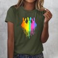 thumbnail image 1 of Xuyuer Easter Tshirt Women Tie Dye Happy Easter Tie Dye Shirts Funny Bunny T-Shirt Rabbit Graphic Short Sleeve Tee Tops Short Sleeved Round Neck Pullover Fashionable, 1 of 4