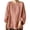 Pink, variant on Women Cotton Linen Blouse Seven Eighth Sleeve Loose Casual Top