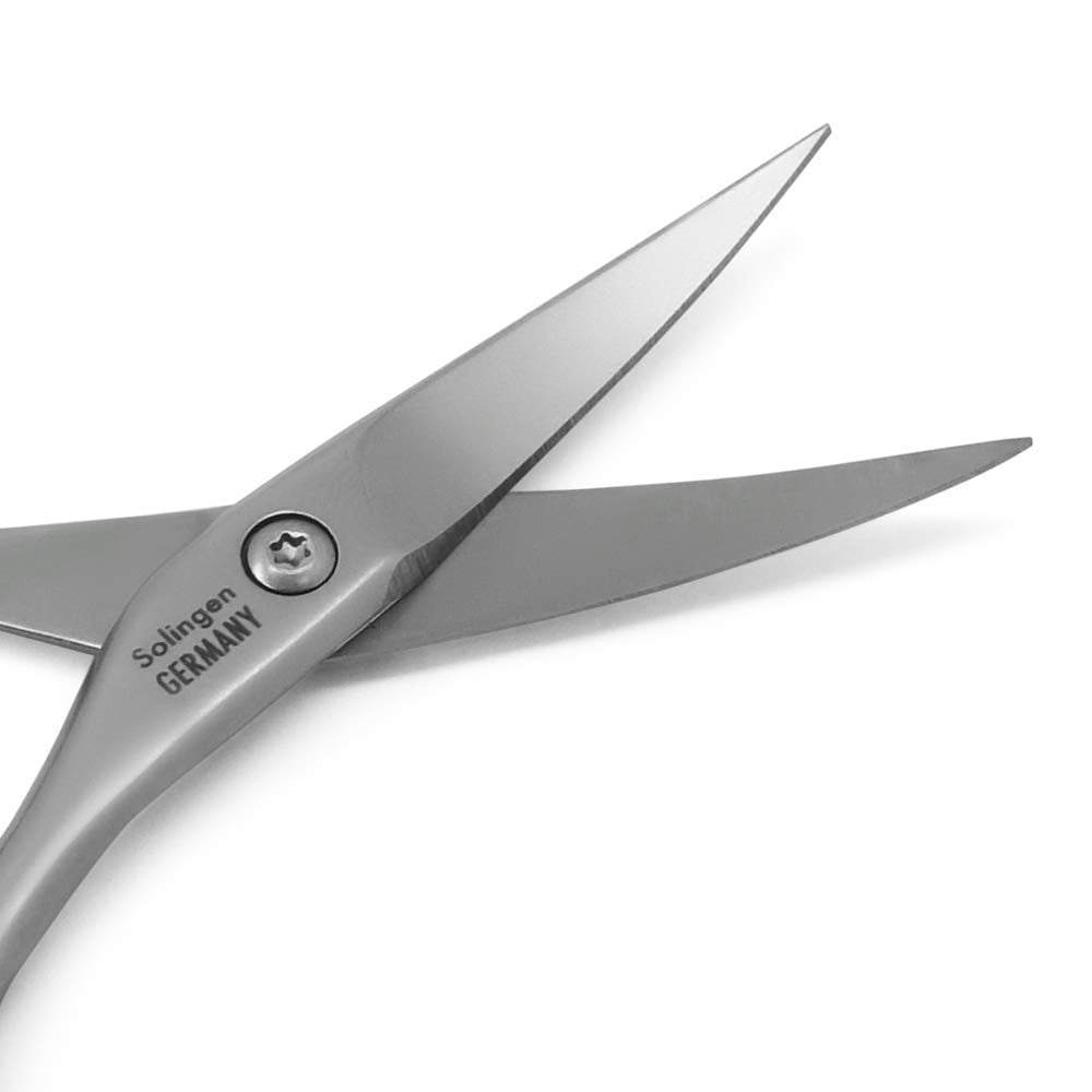 GERMANIKURE Professional Nail Scissors - FINOX High Carbon Stainless Steel Manicure Tools with Leather Case - Handcrafted in Solingen, Germany