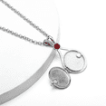 thumbnail image 2 of Magnetic Mermaid Shell Locket Necklace with Red Rhinestones - Alloy Electroplated Openable Pendant Jewelry, 2 of 6