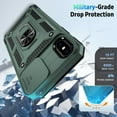 thumbnail image 4 of for iPhone X Case, iPhone Xs Case with Camera Lens Cover, HD Screen Protector, 10 FT Military Grade Drop Protection, Magnetic Ring Holder Kickstand Phone Case for iPhone X/Xs（Pine Green）, 4 of 6