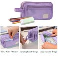 thumbnail image 3 of Canvas Multi-Layer Pencil Case - Extra Large School Supply Organizer for Students, 3 of 6