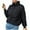 Black, variant on Scyoekwg Coats for Women Thickening Padded Warm Short Down Jacket Outwear Casual Loose Long Sleeve Winter Warm Jackets Solid Color Outerwear (Black,M)