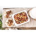 thumbnail image 4 of Fancy Panz 2-in-1 Dress Up & Protect Your Foil Pan, Made in USA, Fits 2 size of foil pans. Foil Pan & Serving Spoon Included. Hot or Cold Food. Stackable for easy travel. BPA free White, 4 of 9