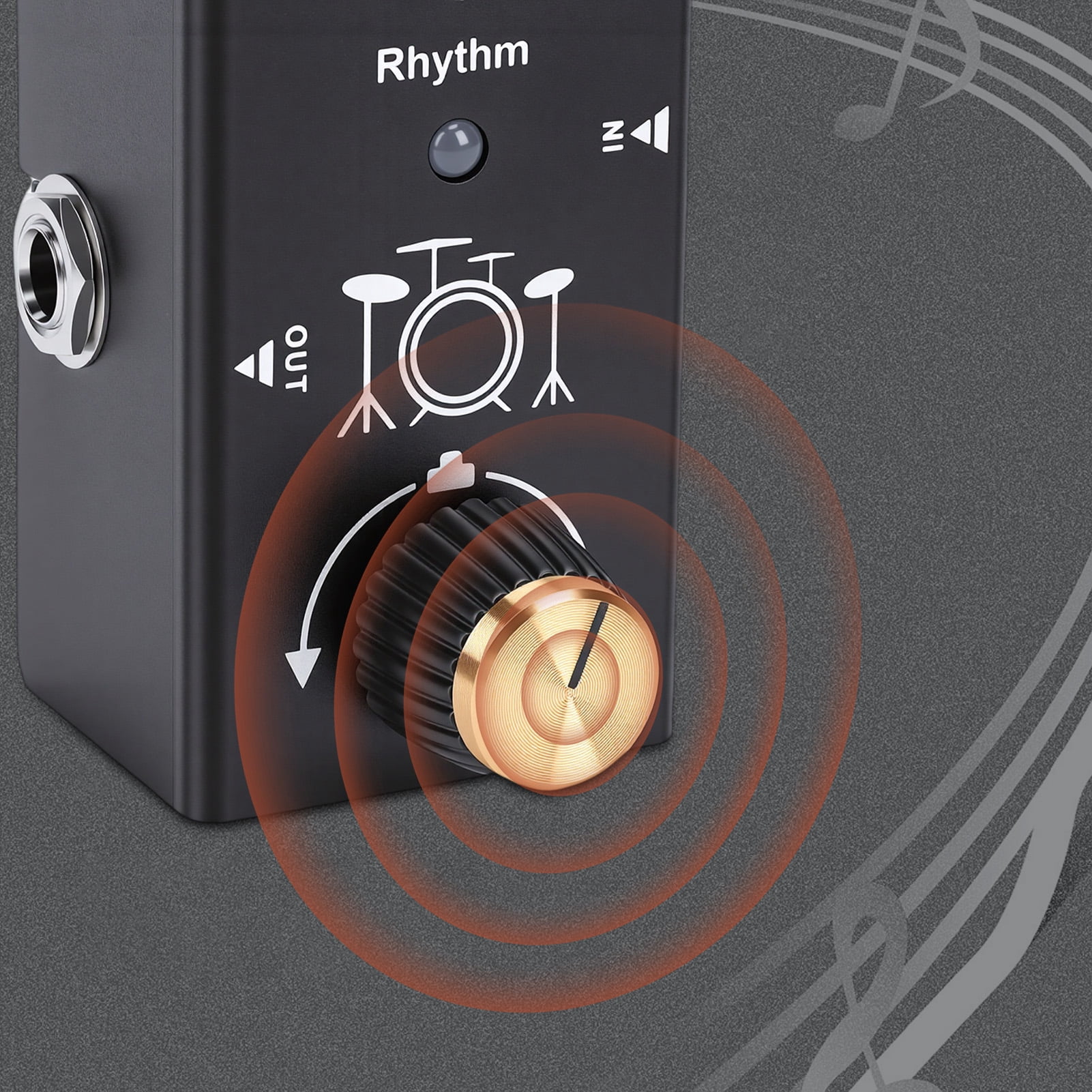 Instrument Case Guitar Guitar Effect Pedal with 55 Rhythm Patterns Speed and Volume Control for Electric Guitar Bass