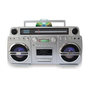 Lasonic i-931bt Bluetoothラジカセ Lasonic i-931BT 80s Style Bluetooth Boombox - WHITE, Retro Design
