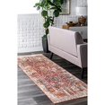 thumbnail image 4 of nuLOOM Farley Médaillon Frange Rouille 3' x 5' Tapis de Zone, 4 of 4
