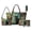 Green-Black Cat Floral, variant on Kuiaobaty Black Cat Print Tote Purse and Wallet Set for Women Floral Print Top Handle Bag & Lipstick Leather Underarm Bag and Wristlet Wallet for Travel, Green