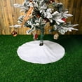 thumbnail image 2 of 24 Inch Faux Fur Christmas Tree Skirt White Plush Skirt for Merry Christmas Party Christmas Tree Decoration, 2 of 7