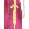 thumbnail image 5 of TiaoBug Women's Praise Dance Maxi Dress Full Length Lyrical Dancewear Church Liturgical Robe Hot Pink S, 5 of 7