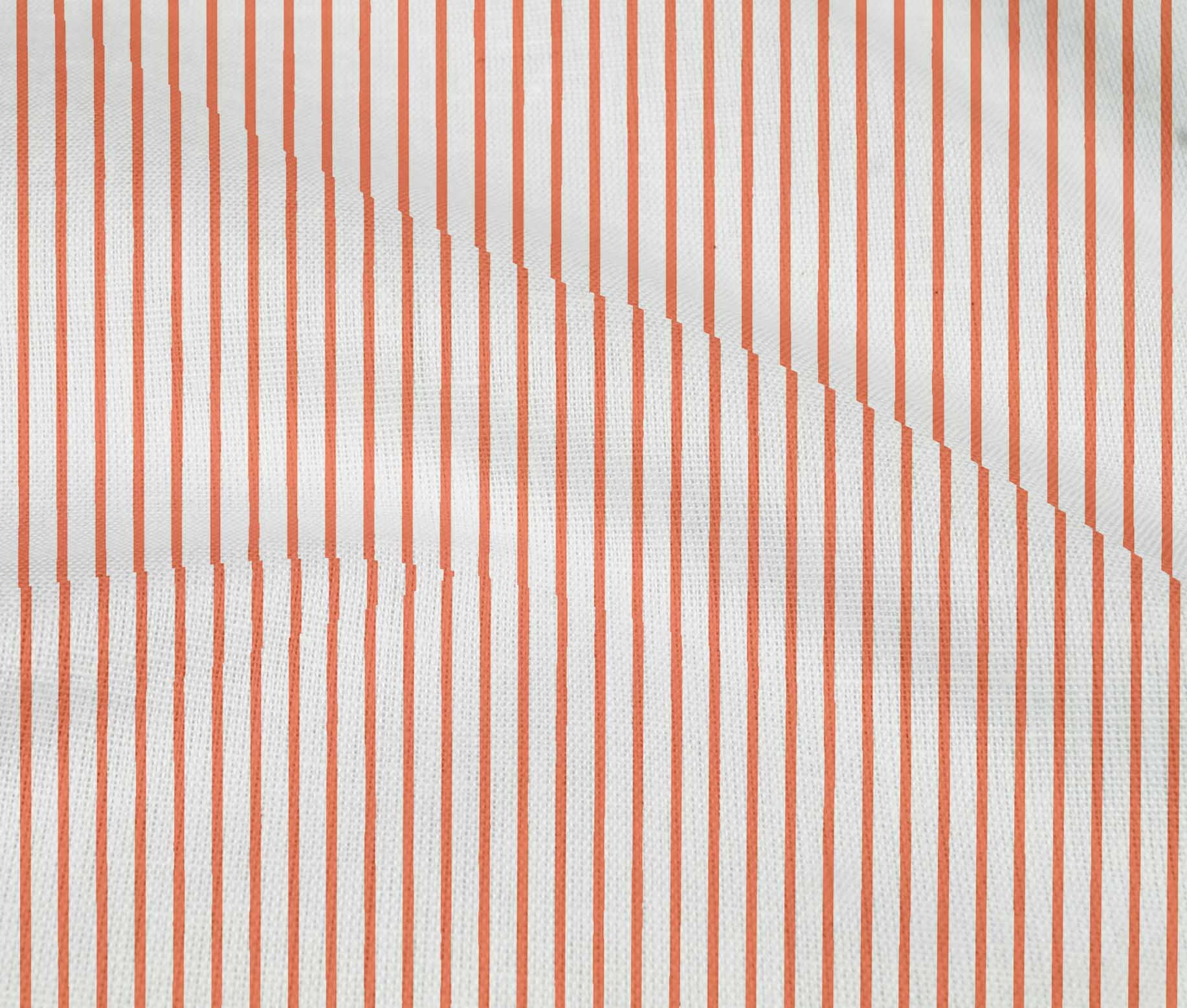 oneOone Cotton Flex Orange Fabric Stripes Diy Clothing Quilting Fabric Print Fabric By Yard 40 Inch Wide